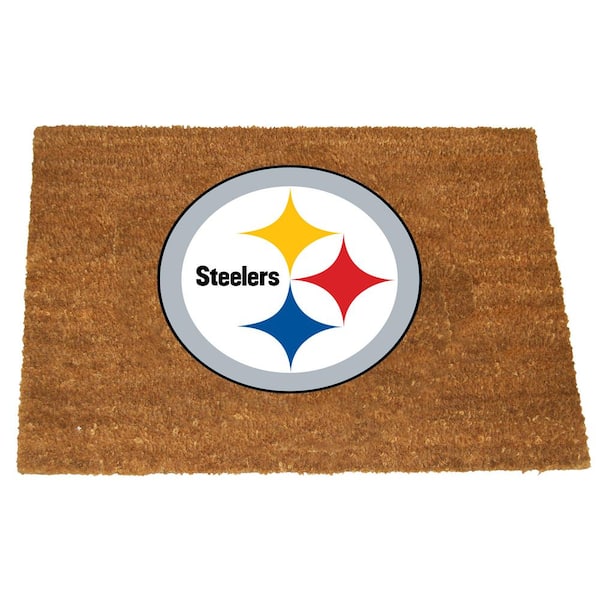 The Memory Company Pittsburgh Steelers 19.5 in. x 29.5 in. Coir Fiber Colored Logo Door Mat