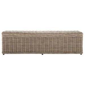Caius Brown Entryway Bench with Storage