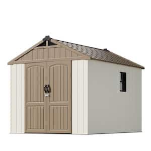 8 ft. W x 10 ft. D Resin Outdoor Storage Shed 74. 1 sq. ft.