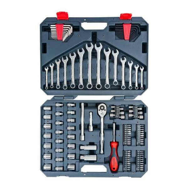 Crescent 3/8 in. Drive 12 Point SAE/Metric Mechanic's Tool Set (128-Piece)