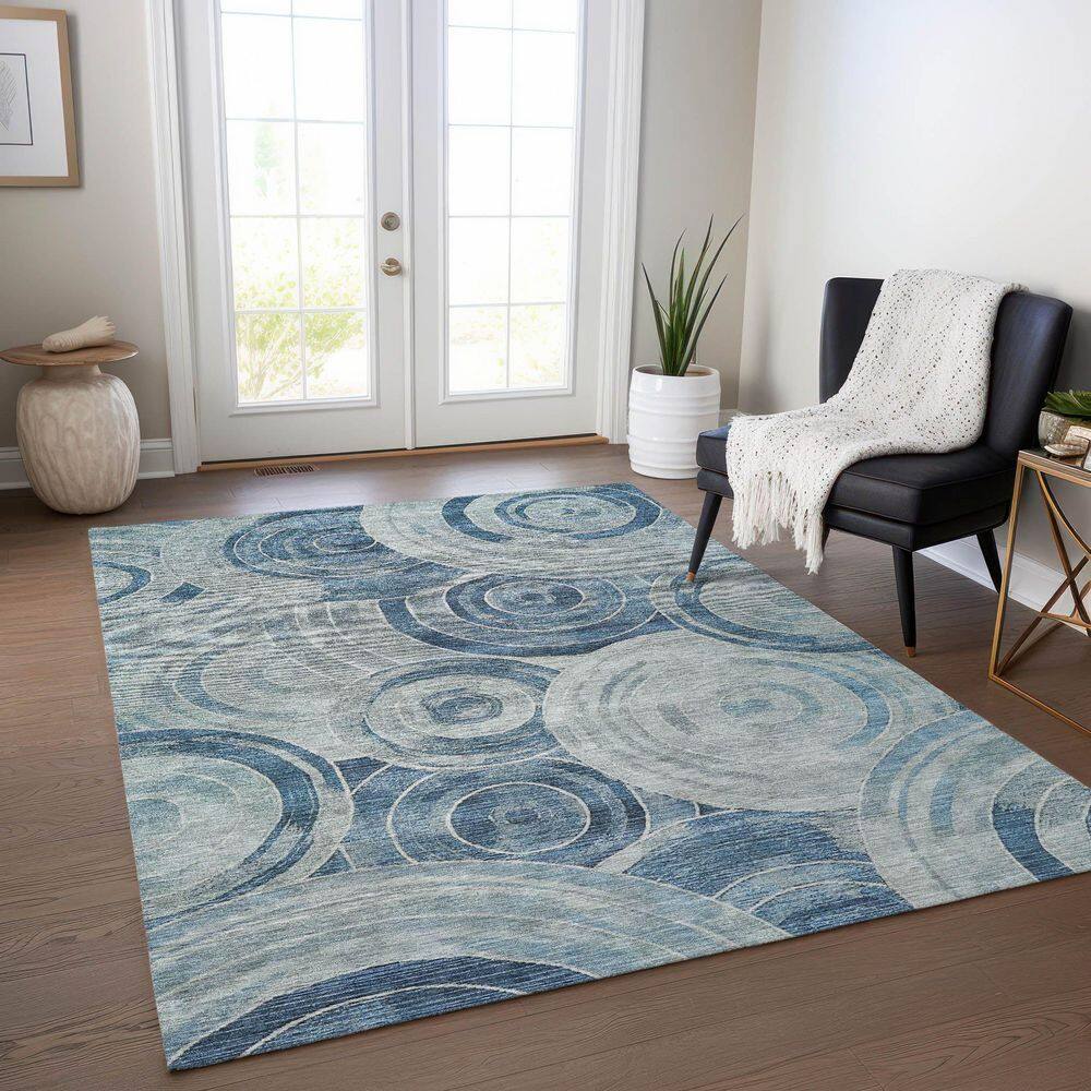 Chantille Machine Washable Indoor/Outdoor Abstract ACN1750 Blue 8 ft. x 10 ft. Area Rug price history on PriceWatchPro