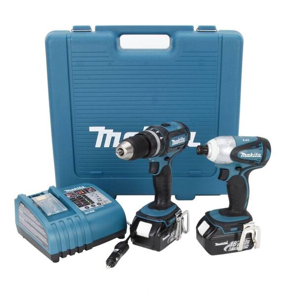 Makita 18-Volt LXT Lithium-Ion Cordless Hammer Drill/Impact Driver Combo Kit (2-Tool) w/ (2) 3Ah Batteries, Automotive Charger