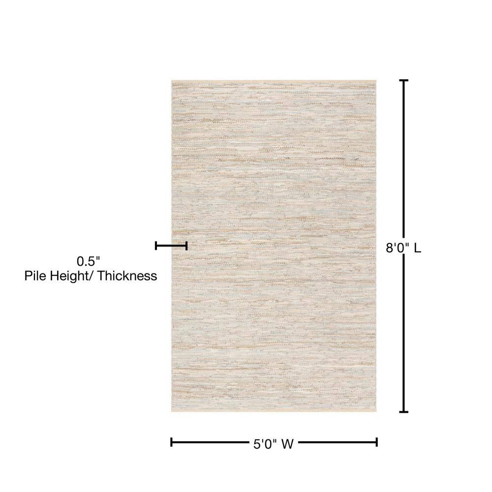 Safavieh Vintage Elegance Hand-Woven Beige Cowhide 5' x 8' Area Rug