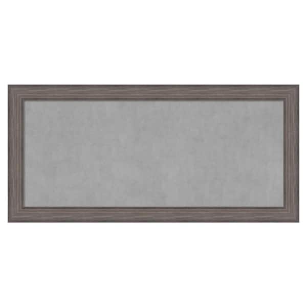 Amanti Art Country Barnwood 53 in. x 25 in. Framed Magnetic Board