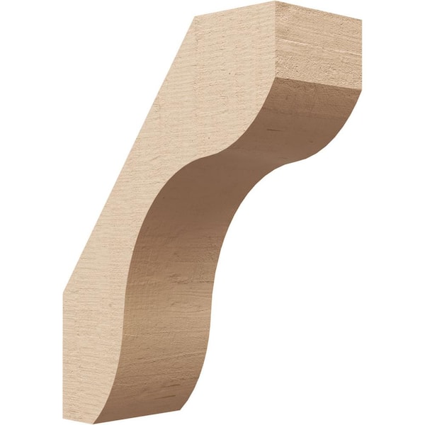 Ekena Millwork 5 in. x 16 in. x 12 in. Stanfield Rough Cedar Woodgrain Timberthane Polyurethane Knee Brace, Primed
