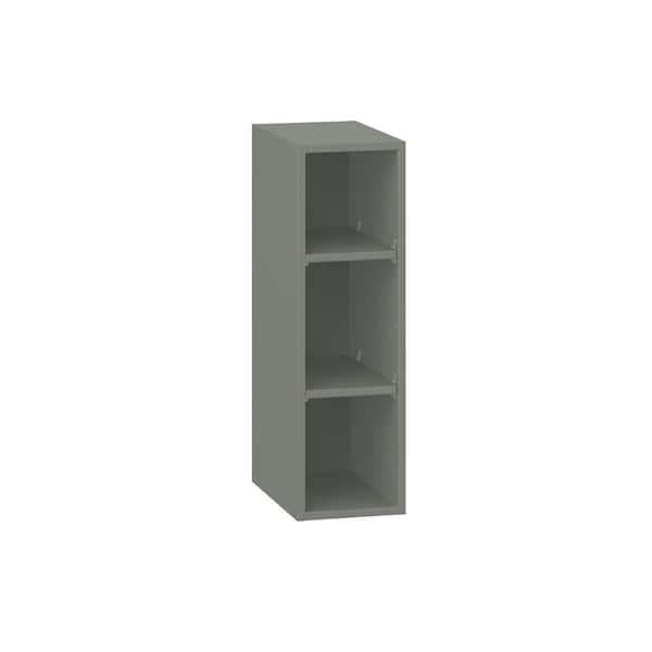 Fairview 9 in. W  x 14 in. Dx 30 in. H Slim Shaker Assembled Wall Ending Shelf Kitchen Cabinet in Moss Green