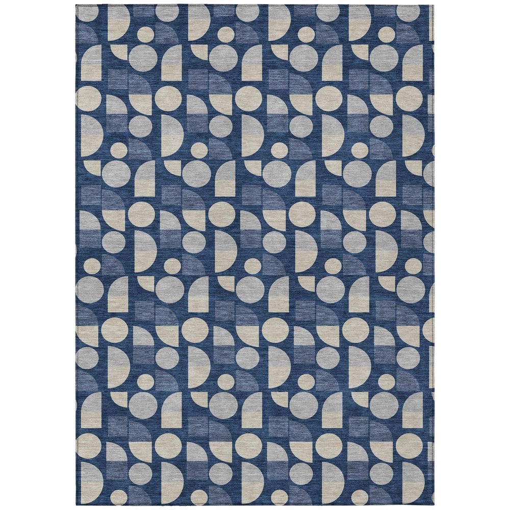 Chantille Machine Washable Indoor/Outdoor Abstract ACN2921 Navy 9 ft. x 12 ft. Area Rug price history on PriceWatchPro