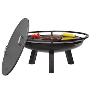 Porto 32 in. Fire Pit with Grill Plate and Cover Lid