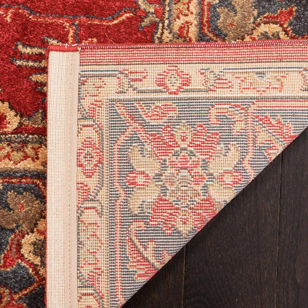 Hand-Knotted Red Synthetic Rectangular 8' x 10' Area Rug
