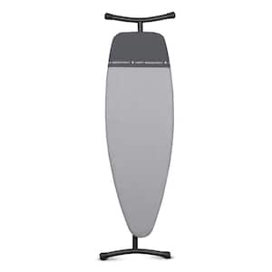 Ironing Board D 53 x 18 In with Heat Resistant Parking Zone, Metalized Cover and Black Frame