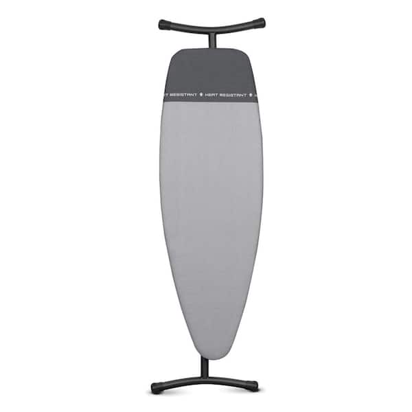 Brabantia Ironing Board D 53 x 18 In with Heat Resistant Parking Zone, Metalized Cover and Black Frame