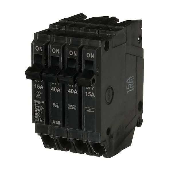 1-20 Amp Single-Pole 1-30 Amp Double-Pole 1-15 Amp Single-Pole Quad 120-Volt/240-Volt Circuit Breaker (THQLQ203015A)