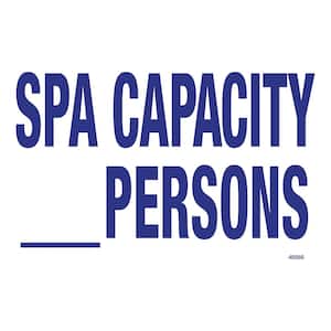 Residential or Commercial Swimming Pool Signs, Spa Capacity