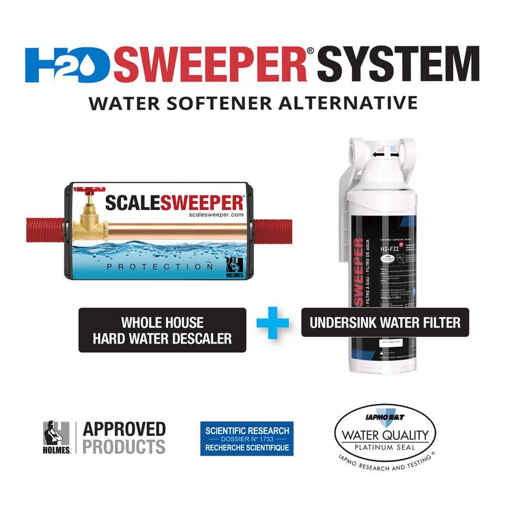 H2OSWEEPER SYSTEM a Whole House Hard Water Descaler plus Under Sink Water F