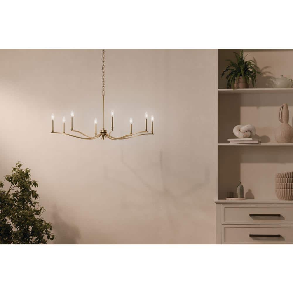Champagne Bronze 6-Light Candle Style Chandelier