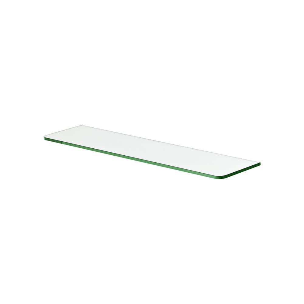 UPC 873214000018 product image for GLASSLINE 23.6 in. x 5.9 in. x 0.31 in. Clear Glass Shelf without Brackets | upcitemdb.com