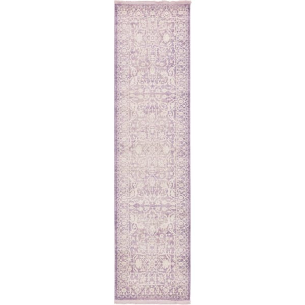 Unique Loom New Classical Olympia Purple 2' 7 x 10' 0 Runner Rug
