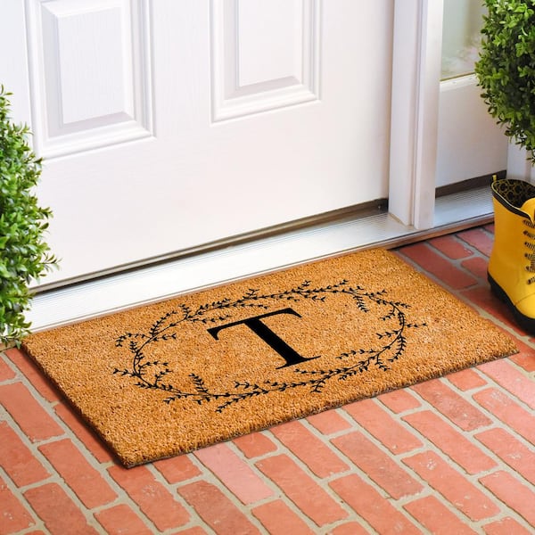 Calloway Mills Sage Green Border Welcome Outdoor Doormat 18 x 30 