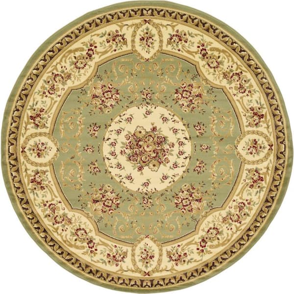 Versailles Phillipe Green 8' 0 x 8' 0 Round Rug