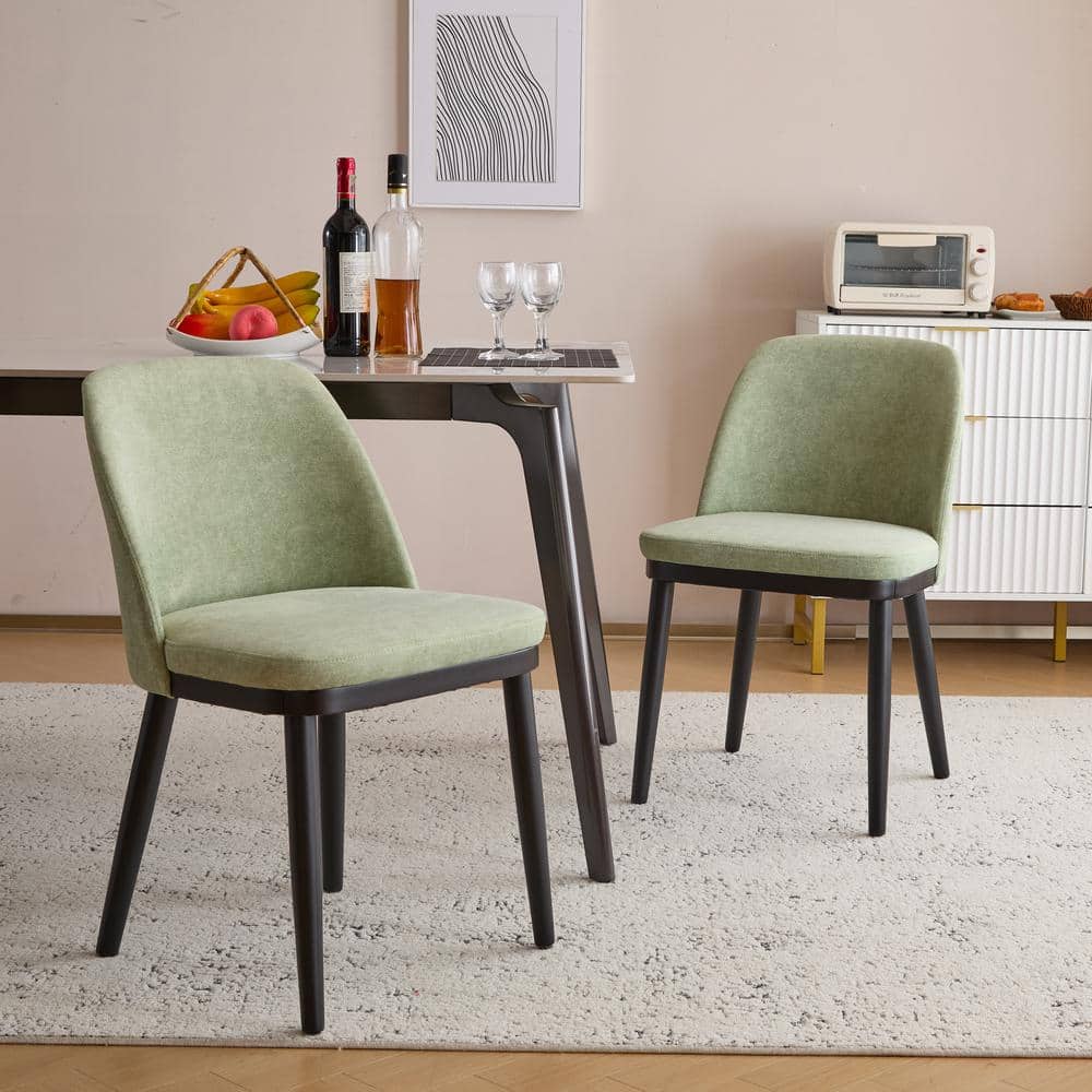 Horizon Modern Upholstered Dining Chairs, Rubberwood, Mint plus Black, (Set of 2) price history on PriceWatchPro
