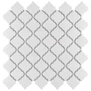Hudson Tangier Crystalline White 12-3/8 in. x 12-1/2 in. Porcelain Mosaic Tile (11.0 sq. ft./Case)