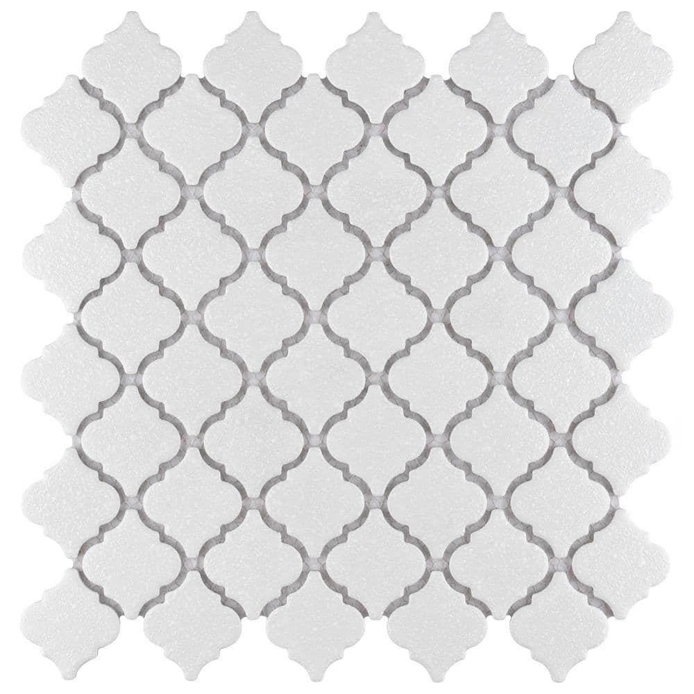 Hudson Tangier Crystalline White 12 in. x 12 in. Porcelain Floor and Wall Mosaic Tile (11.0 sq. ft./Case) price history on PriceWatchPro