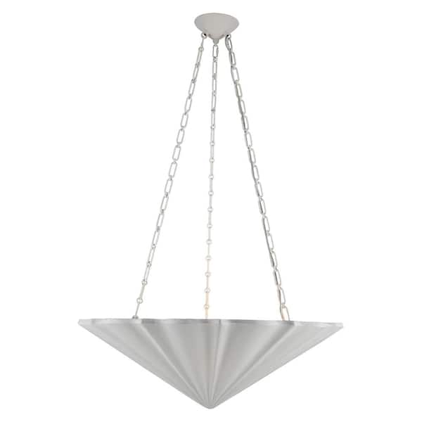 Martine 30 in. 4 Light 60-Watt Antique White Chandelier