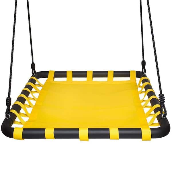 SWINGING MONKEY PRODUCTS Giant 40 in. x 30 in. Yellow Square Bucket Type Outdoor Play Swing