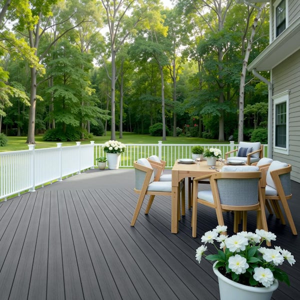 Deckorators 4 in. x 4 in. x 48 in. White PVC Composite Stair Post