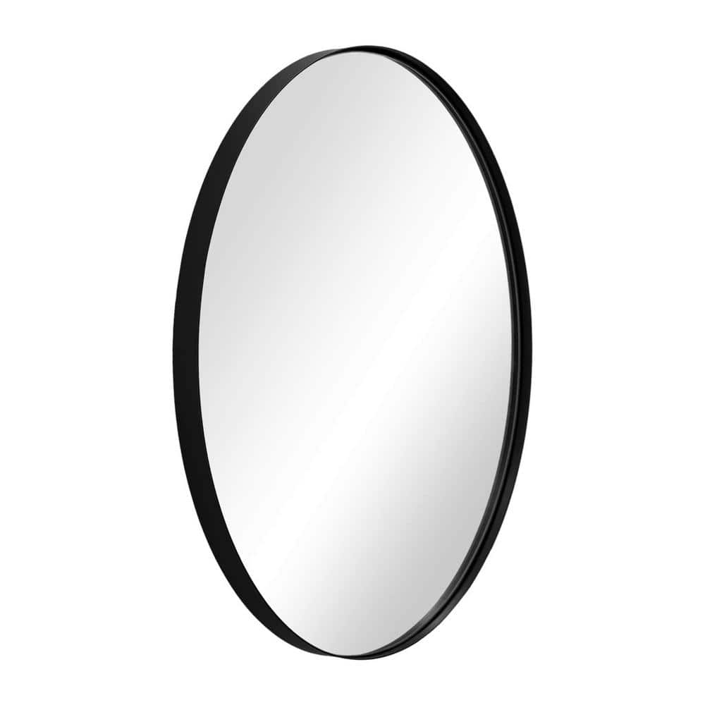 ANDY STAR Modern 30 in. H x 1 in. W Oval Wall Hanging Bathroom Mirror