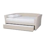 Baxton Studio Delora Beige Full Trundle Daybed 158-9664-HD - The Home Depot