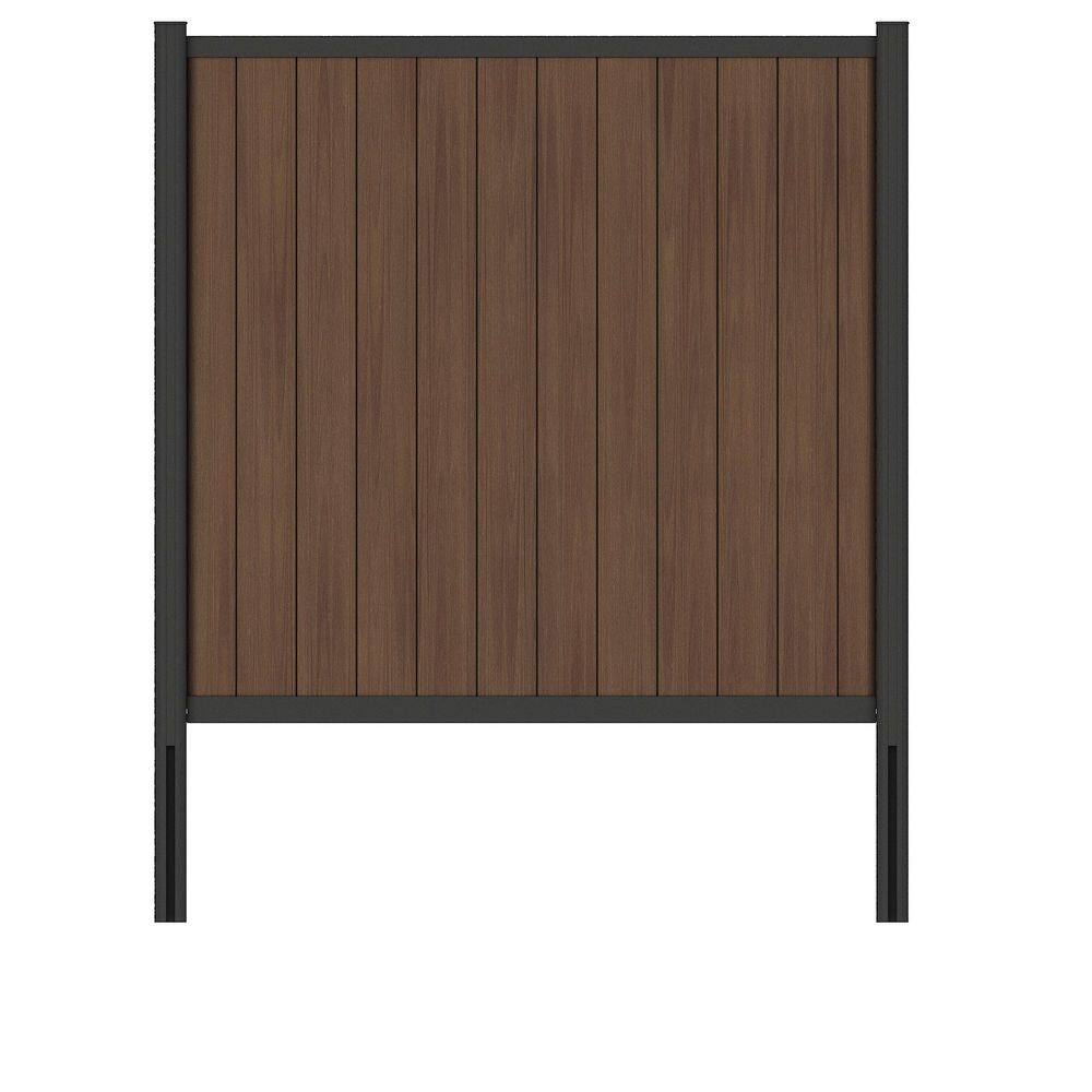 UltraEasy 6 ft. x 6 ft. Brazilian Ipe Composite Flat Style Vertical Fence Panel Kit with Black Frame price history on PriceWatchPro