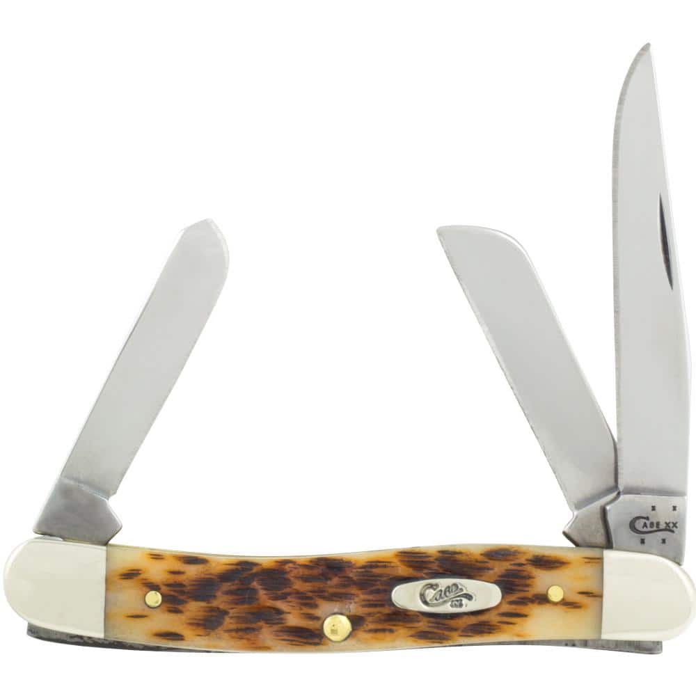 W.R. Case and Sons Cutlery Co. Amber Bone Medium Stockman Pocket Knife