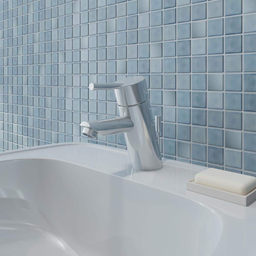 Sleek Olympia Single Hole Chrome Bathroom Faucet with Lever Handle