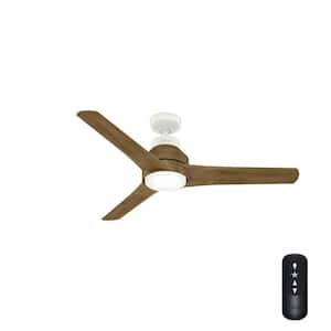Lakemont 52 in. Integrated LED Indoor/Outdoor Matte White Ceiling Fan with Light Kit and Remote