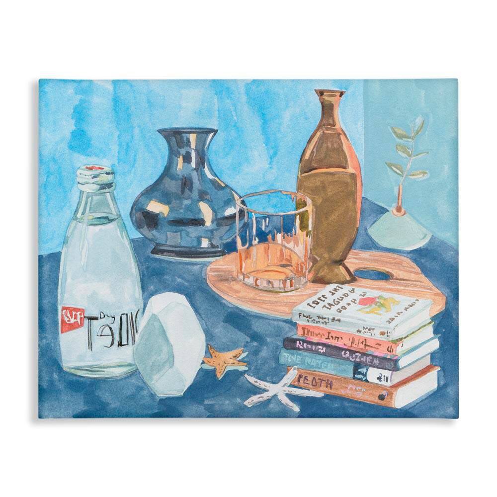 Still Life with Book Stack by Melissa Wang Unframed Typography Graphic Art Print 30 in. x 40 in. price history on PriceWatchPro