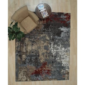 Gray 8 ft. x 10 ft. 2 in. Hand-Knotted Wool Galaxy Area Rug
