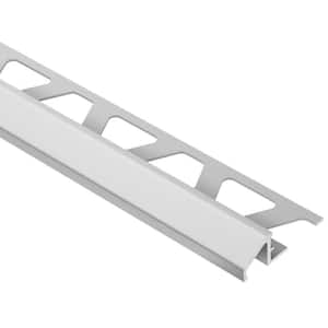 Reno-U Satin Anodized Aluminum 5/16 in. x 8 ft. 2-1/2 in. Metal Reducer Tile Edging Trim