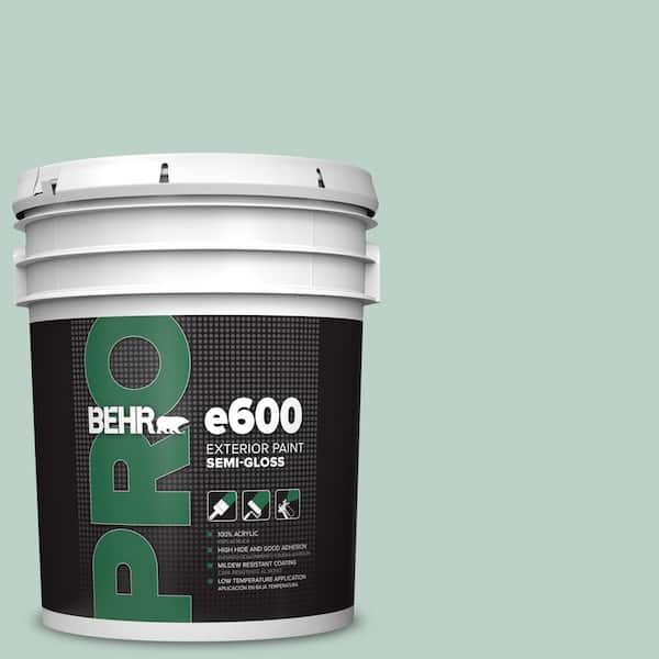 BEHR PRO 5 gal. #S420-2 Moon Glass Semi-Gloss Exterior Paint
