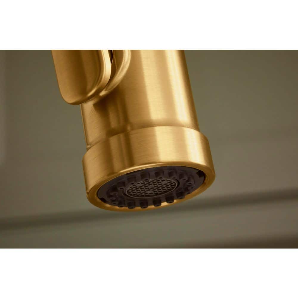 Polished Chrome Pull-Down Kitchen Faucet with Sprayhead