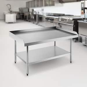 48 in. x 30 in. Stainless Steel Kitchen Utility Table with Bottom Shelf