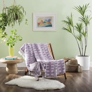 Himaya Purple Polyester Acrylic Throw Blanket