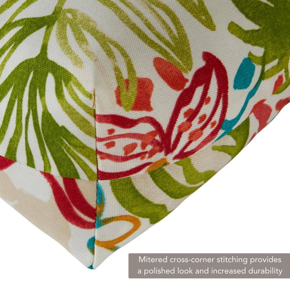 Breeze Floral Outdoor Tufted Chair Cushion 42" x 21" Set of 2