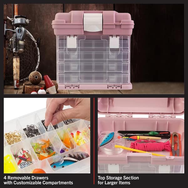 Fleming Supply 10-in 18-Drawer Pink Plastic Tool Box in the Portable Tool  Boxes department at