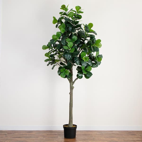 Nearly Natural 12 ft. Artificial Fiddle Leaf Tree T4851 - The Home