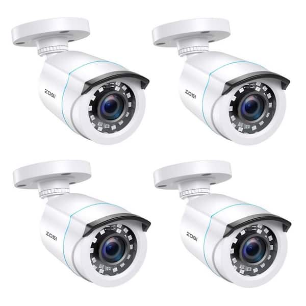 4Pcs Hardwired 1080p Outdoor Home Security Camera 4 in 1 Compatible for 4K/5MP/1080p/720p TVI/CVI/AHD/CVBS DVR system
