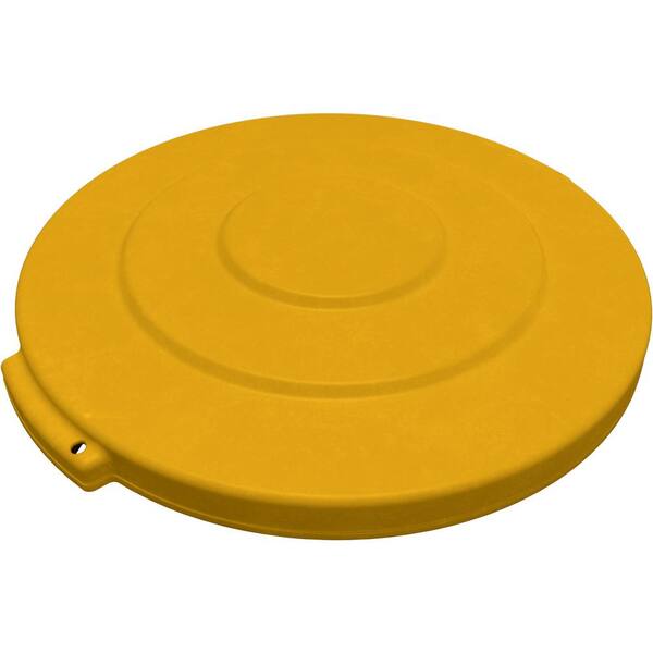 Carlisle 20 Gal. Yellow Round Trash Can Lid for Bronco Trash Cans