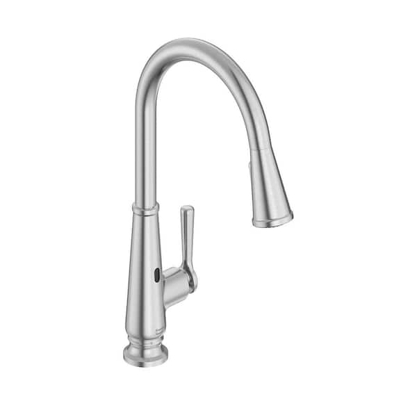 Palestra Touchless Single Handle Pull Down Sprayer Kitchen Faucet with Dual Spray in Stainless Steel