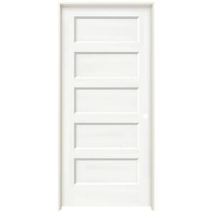 JELD-WEN 32 In. X 80 In. Conmore White Paint Smooth Hollow Core Molded ...