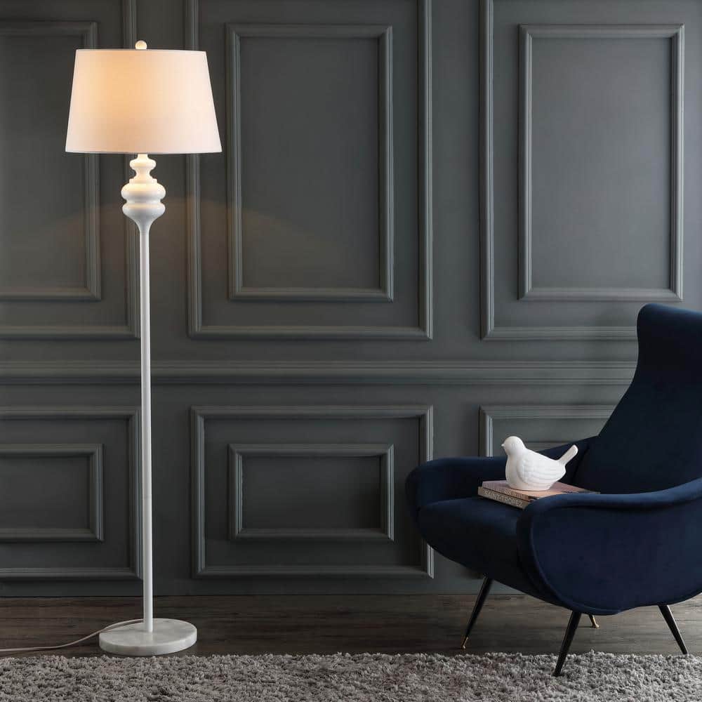 Elegant White 67.5'' Traditional Floor Lamp with LED Bulb